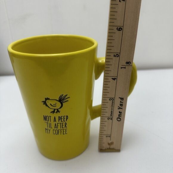 Haynes Besco Mug Cup Green Chicken No A Peep Til After My Coffee - Picture 7 of 7